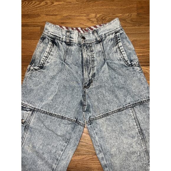 Vtg 1980s 90s Bugle Boy Men's 28x30 31M Toxic Alert Non-Toxic Pants Cargo READ - Picture 4 of 13